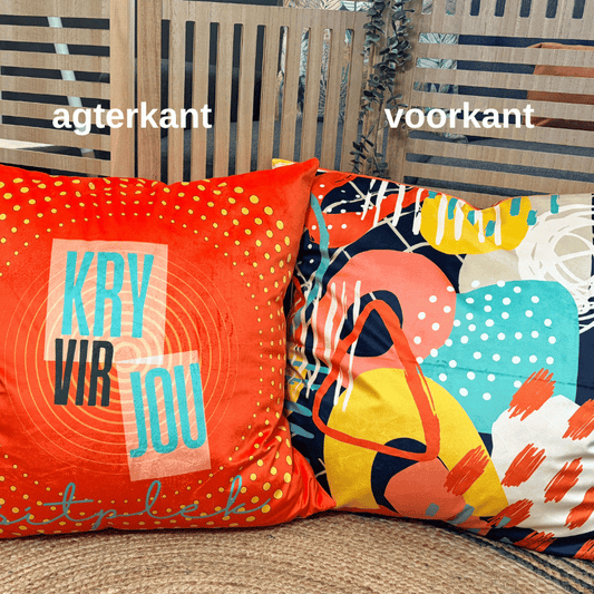 Sitplek kussingsloop - salm