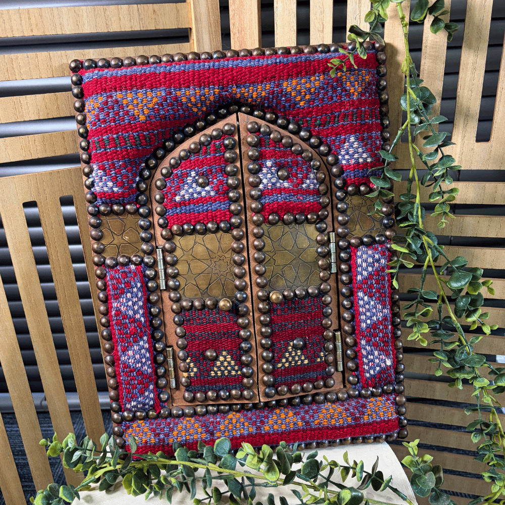 Egiptiese kilim-mat muurspieël