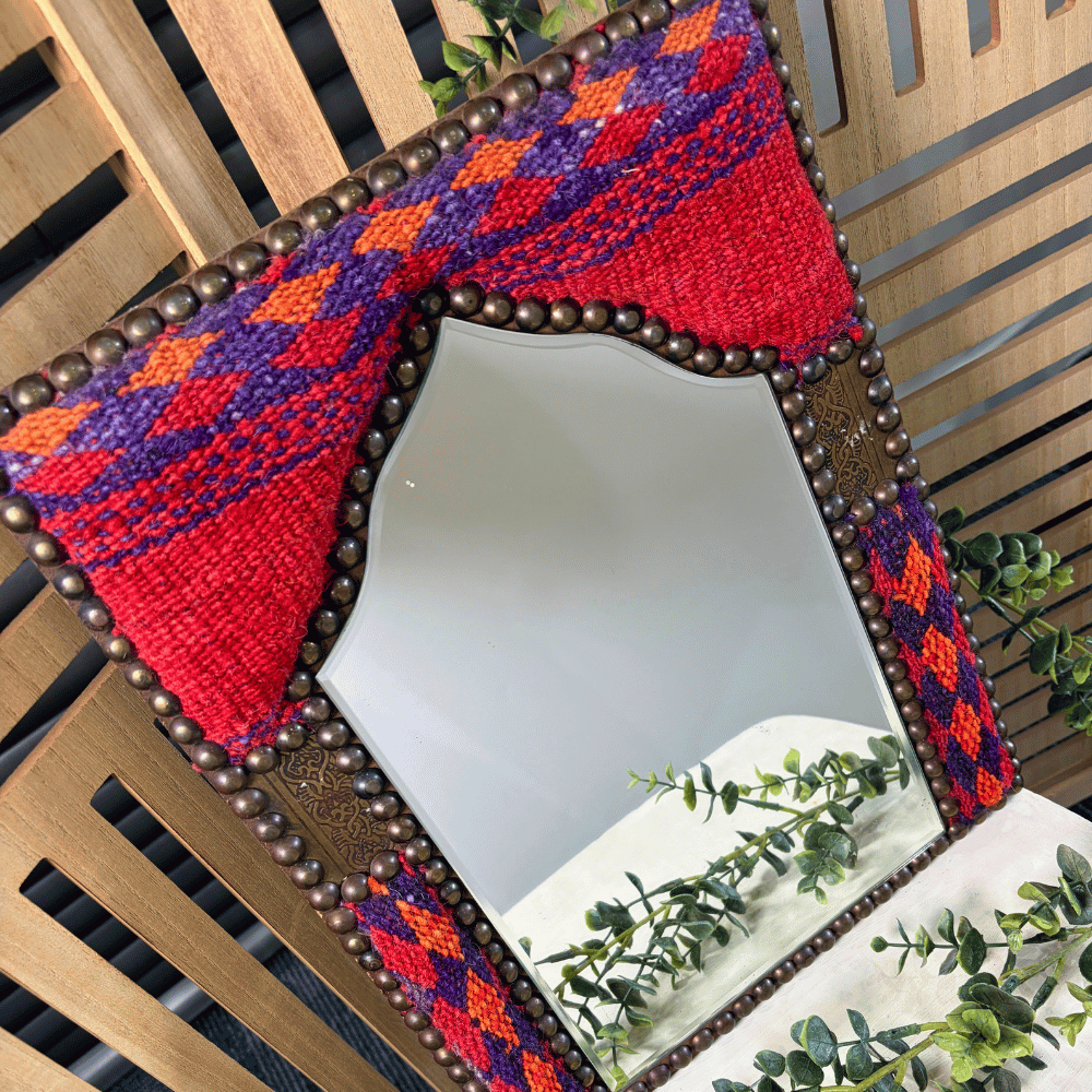Egiptiese kilim-mat muurspieël